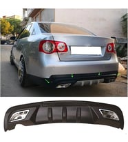 Vw Jetta Mk5  Difüzör Difizör Siyah + Kare Egzoz Görünüm C Tip
