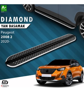 S-Dizayn Peugeot 2008 2 Diamond Krom Yan Basamak 183 Cm 2020 Üzeri