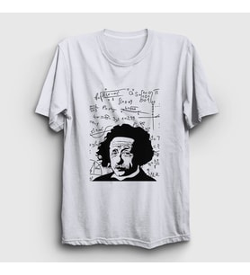 Presmono Unisex Beyaz Formulas Scientist Albert Einstein T-Shirt 333783tt
