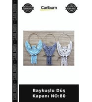 Özel Üretim Dekoratif Duvar Süsü Hediyelik Bohem Aksesuar Baykuşlu Düş Kapanı NO:80