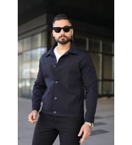 Gizli Cep Detaylı Düğmeli Comfort Kumaş Ceket