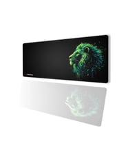 SonicTouch UltraGrand Siyah ve Neon Yeşili Aslan Dikişsiz Xxl Gaming Oyuncu Klavye Mouse Pad 40x90Cm
