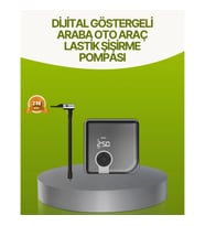Mey İthalat® Dijital Ekranlı Taşınabilir Akıllı Araç Hava Kompresörü