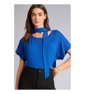 Defacto 26Y801003470 Saks Kadın T-Shirt H4063AX/BE114