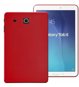 Samsung Galaxy Tab E SM T560 Uyumlu Rubber Yıkanabilir Silikon Kılıf (Kırmızı)