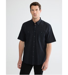 LCWAIKIKI Classic Siyah Regular Fit Poplin Erkek Gömlek