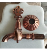 Eskitme Bronz Renk Osmanlı Musluk (Siyah-Rose Gold)