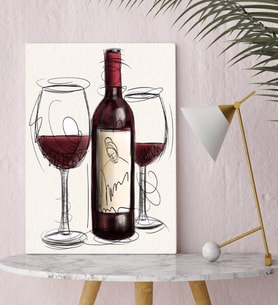 BK Gift Şarap Tasarımlı Kanvas Tablo-5