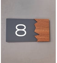 Wooden Serisi Pleksi Kapı Numarası
