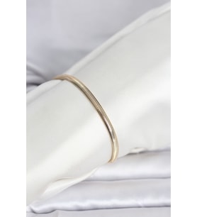 CM 14K Gold Renk Yassı Yılan Zincir Model Kadın Bileklik TJ-BB8293
