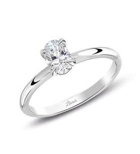 0.40 Ct Pırlanta Oval Tektaş Yüzük (Beyaz)