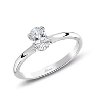 0.40 Ct Pırlanta Oval Tektaş Yüzük (Beyaz)