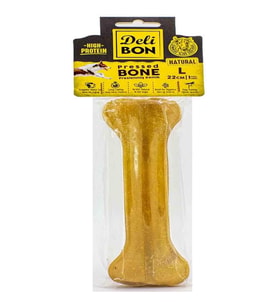 DELİBON DERİ PRES KEMİK 22CM L BOY 1Lİ PAKET NATUREL 22CMX1AD.