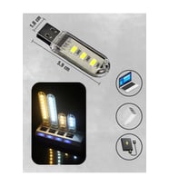 Taşınabilir Mini Usb Led Lamba 3 Led Beyaz 5730 Smd Kamp Stick Led