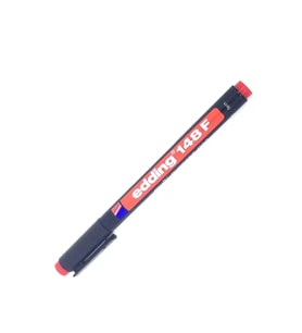 EDDİNG ASETAT KALEMİ 0.6mm KIRMIZI 1Lİ BLİSTER