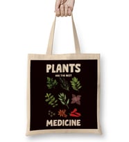 Plants The Best Medicine Planting Gardening Garden Botanical Bez Çanta Uzun Saplı