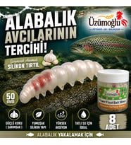 Üzümoğlu Vanilya Aromalı Silikon Tırtıl 50mm 8 Adet Alabalık Yemi