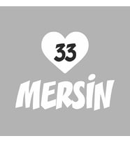 Kalpli 33 Mersin Araba Sticker siyah 20x15 CM (Beyaz)