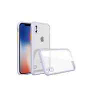 iPhone Xs Max Kılıf Miami Şeffaf Silikon - Lila