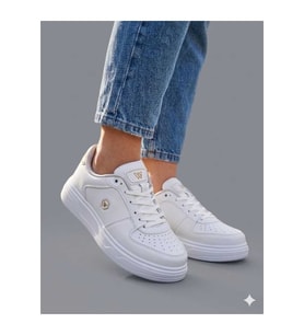 Kadın Beyaz Altın Mevsımlık Sneaker Ayakkabı