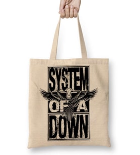System of a Down Bez Çanta Uzun Saplı