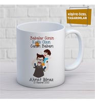 Kişiye Özel İsim Yazılabilir Babalar Günün Kutlu Olsun Canım Babam Kupa Bardak
