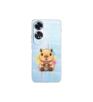 Oppo A60 ile Uyumlu Splash Kapibara Tasarımlı Şeffaf Silikon Kılıf