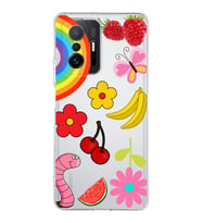 PrintiFy Xiaomi Mi 11T ile Uyumlu 1mm Slim Fit Water Color 5 Baskılı Şeffaf  Kılıf