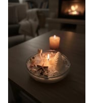 Mumelia Candles Sedef Işıltısı - Doğal Soya Cam Kase Tasarım Mum