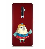 Oppo Reno 2Z Soft Premier Kapak Bayan Puff Tasarımlı Silikon Kılıf - Mürdüm (Şeffaf)