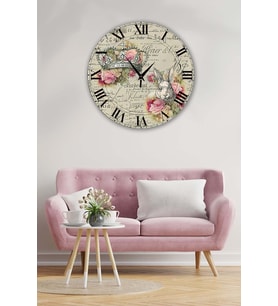 Bilge Retro Tasarımlı Duvar Saati 35x35cm (Baskılı)