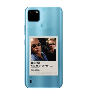 Realme C21Y/C25Y Uyumlu Hızlı ve Öfkeli Minimalist Poster Desenli Şeffaf Telefon Kılıfı
