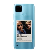 Realme C21Y/C25Y Uyumlu Hızlı ve Öfkeli Minimalist Poster Desenli Şeffaf Telefon Kılıfı