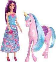 Barbie Bebek Ve Tek Boynuzlu At Barbie Büyüleyici Bebek Ve Tek Boynuzlu At Oyuncak Seti, Eyer, Fırça (Çok Renkli)