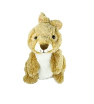 Peluş Oyuncak Oturan Tavşan 23 cm Oyun Arkadaşım Uyku Arkadaşı Yüksek Kalite Peluş Yastık Hediyelik (Kahverengi)