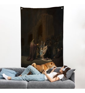 Rembrandt van Rijn Simeon - Tapınakta Övgü Şarkısı Duvar Örtüsü-7408