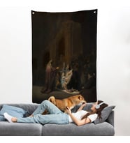 Rembrandt van Rijn Simeon - Tapınakta Övgü Şarkısı Duvar Örtüsü-7408