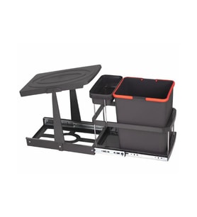 Pyramith P9155 16+1 Lt. Antrasit Teleskopik Raylı Çöp Kovası