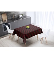 Adawall Home Kırmızı-Siyah Kare Masa Örtüsü 160x220CM