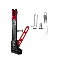 Motosiklet Ayarlanabilir CNC Yan Sehpa Kırmızı Universal