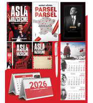 Asla Vazgeçme - Ayraç - Kartpostal - Poster - Parsel Parsel -  2026 Ajanda İstikbal - Sakarya Duvar Takvimi - Masa Takvimi