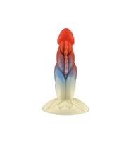 Renkli Spiral Tasarımlı Fantasy Dildo – Yumuşak Silikon, Gerçekçi Dokulu