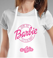 Kişiye Özel Barbie Tasarımlı Mutfak Önlüğü