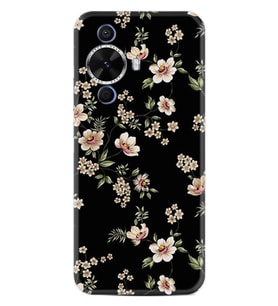Huawei Nova 12S Kılıf Boutique Baskılı Resimli Siyah Fon Çiçek Pcode -045
