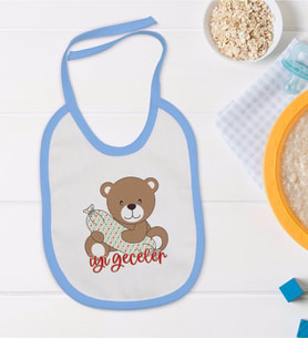 BK Kids Mavi Bebek Mama Önlüğü - Model 123