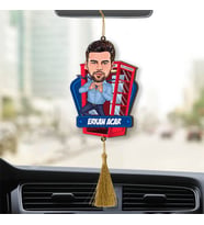 Kişiye Özel Kahraman Karikatürlü Ahşap Dikiz Ayna Araba Süsü