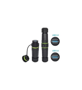 PM-24598 DİŞİ - DİŞİ IP 68 SU GEÇİRMEZ 3.0 USB-A KONNEKTÖR POWERMASTER