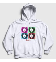 Presmono Unisex Beyaz Portrait The Doors Kapüşonlu Sweatshirt 116522tt