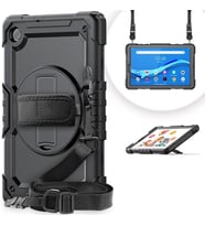 Lenovo Tab M10 3. Nesil TB-328FU T610 Kılıf Defender Askılı Pars Case Fuji (Siyah)