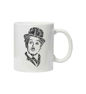 Kupa Bardak Charlie Chaplin Tipografi